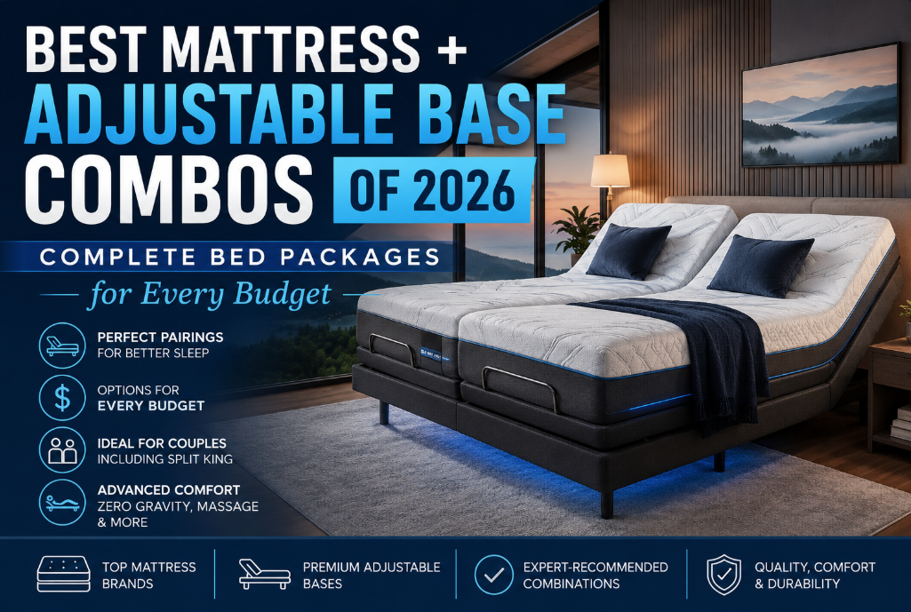 Best Mattress + Adjustable Base Combos of 2026: Complete Bed Packages for Every Budget