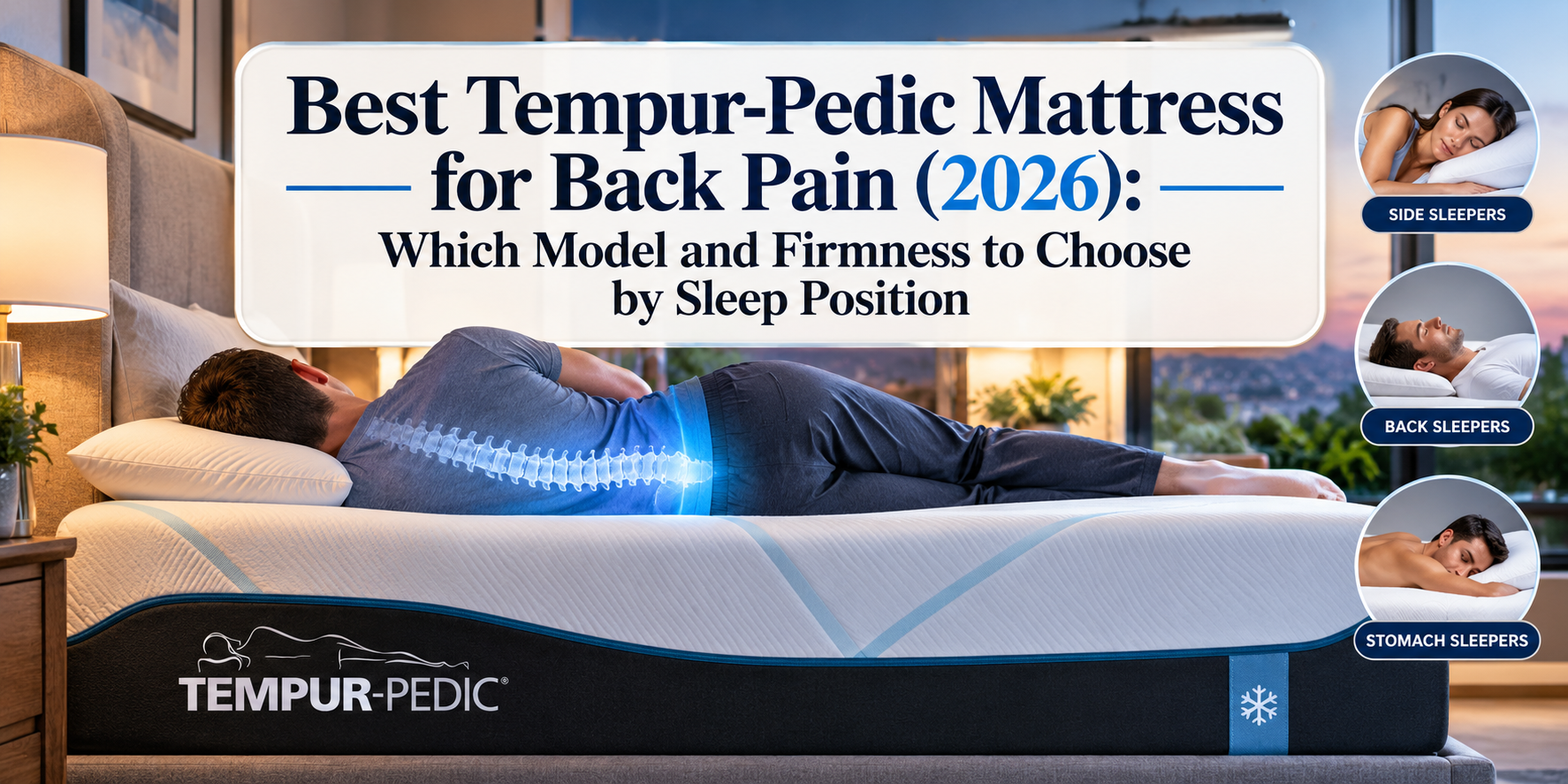 Best Tempur-Pedic Mattress for Back Pain (2026): Which Model and Firmness to Choose by Sleep Position