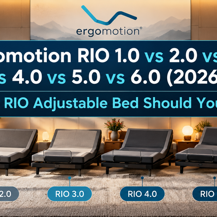 Ergomotion RIO 1.0 vs 2.0 vs 3.0 vs 4.0 vs 5.0 vs 6.0 (2026): Which RIO Adjustable Bed Should You Buy?