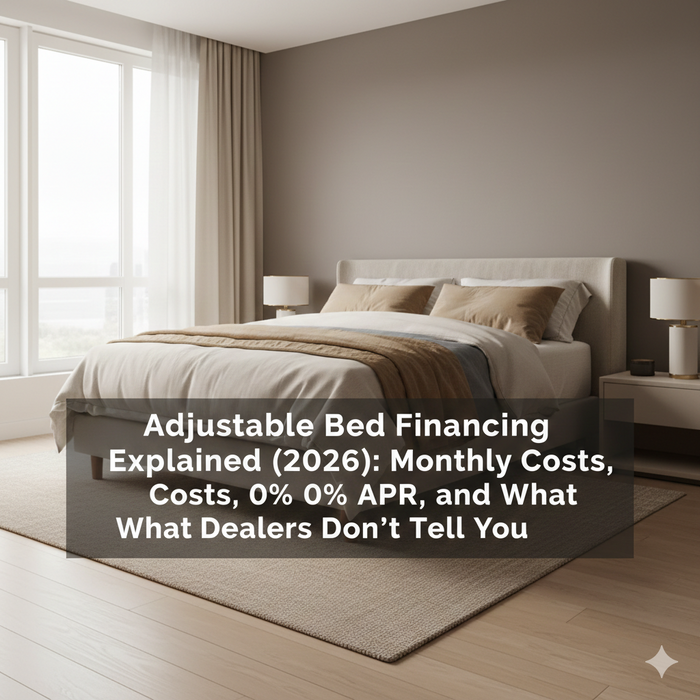 Adjustable Bed Financing Explained (2026): Monthly Costs, 0% APR, and What Dealers Don’t Tell You