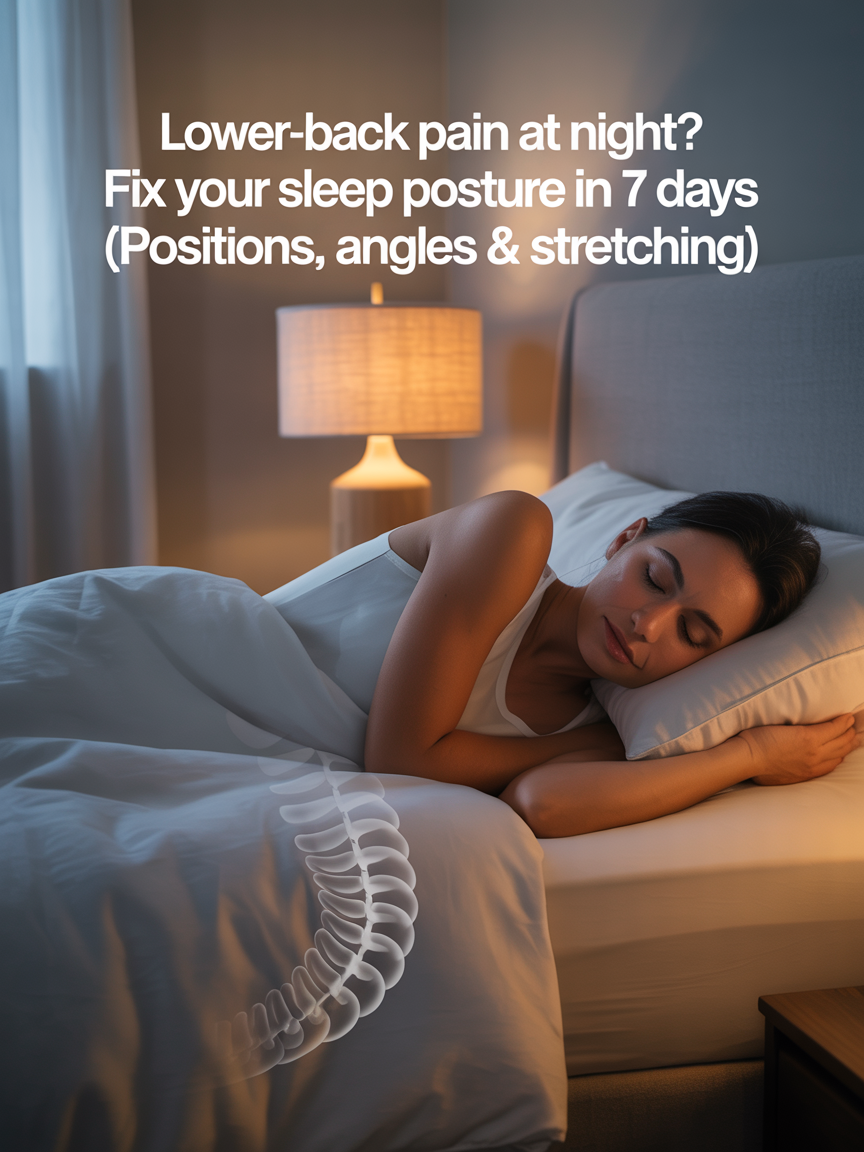Lower-Back Pain at Night? Fix Your Sleep Posture in 7 Days (Positions, Angles & Stretching)
