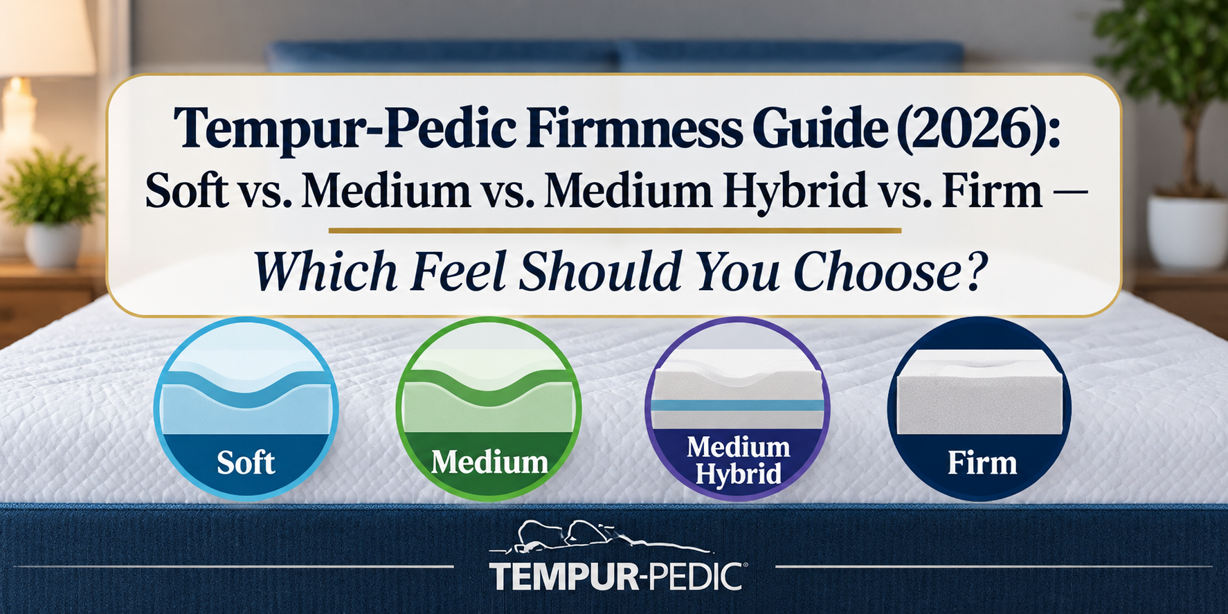Tempur-Pedic Firmness Guide (2026): Soft vs. Medium vs. Medium Hybrid vs. Firm — Which Feel Should You Choose?