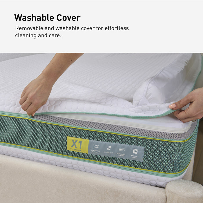 Bedgear X1 Flippable Kids Mattress with Magic Edge – 2-Stage Design with Inflatable Roll-Off Bumpers