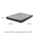 Serta Mattress Foundation low profile dimensions, 6 inches high, shown in queen