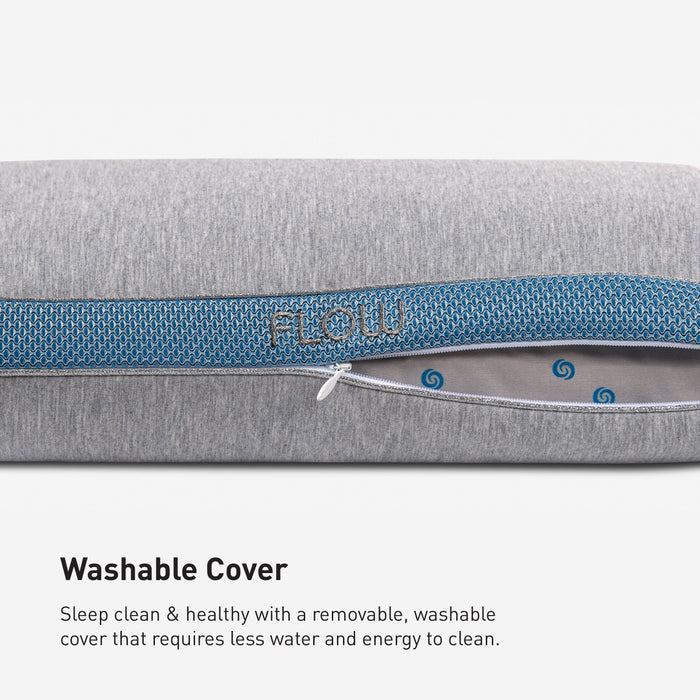 Bedgear Flow Performance® Travel Pillow – Air-X Breathable Cover with React Fill and Travel Bag