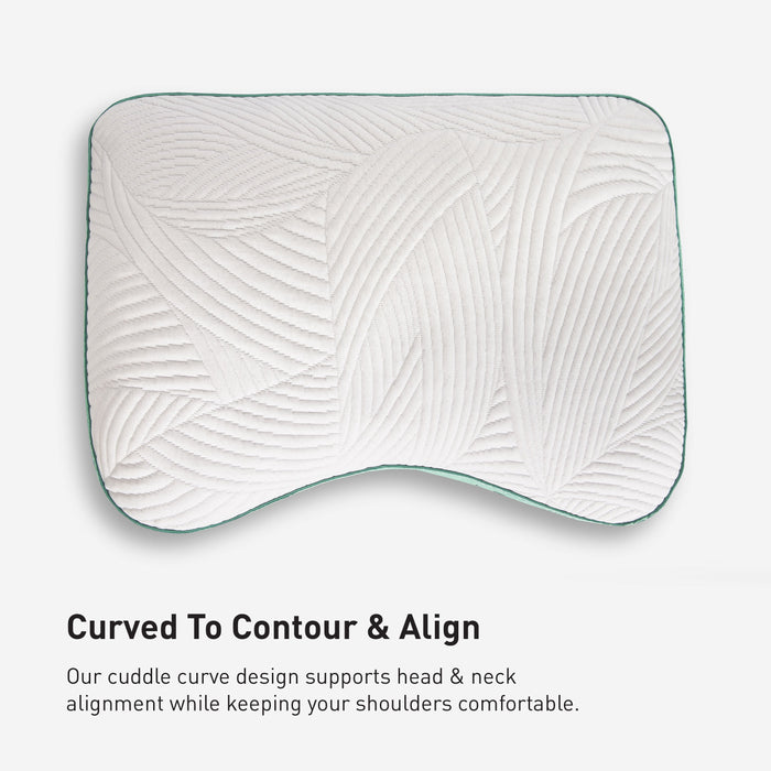 Bedgear Level Cuddle Curve Performance® Pillow – Firm Ergonomic Support with Dri-Tec Moisture-Wicking Cover