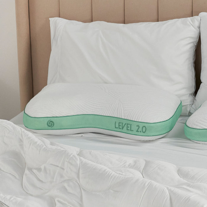 Bedgear Level Cuddle Curve Performance® Pillow – Firm Ergonomic Support with Dri-Tec Moisture-Wicking Cover