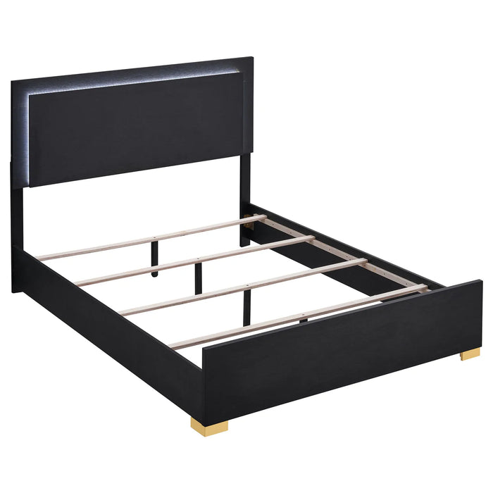 Coaster Fine Furniture Marceline Bed – LED Headboard | Black & White