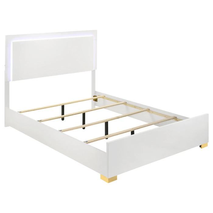 Coaster Fine Furniture Marceline Bed – LED Headboard | Black & White