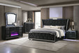 Coaster Fine Furniture Lorient Velvet Bedroom Set with LED Lighting and USB Charging - Bedplanet