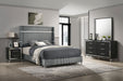 Coaster Fine Furniture Lucia Bed in Grey/Black - Bedplanet