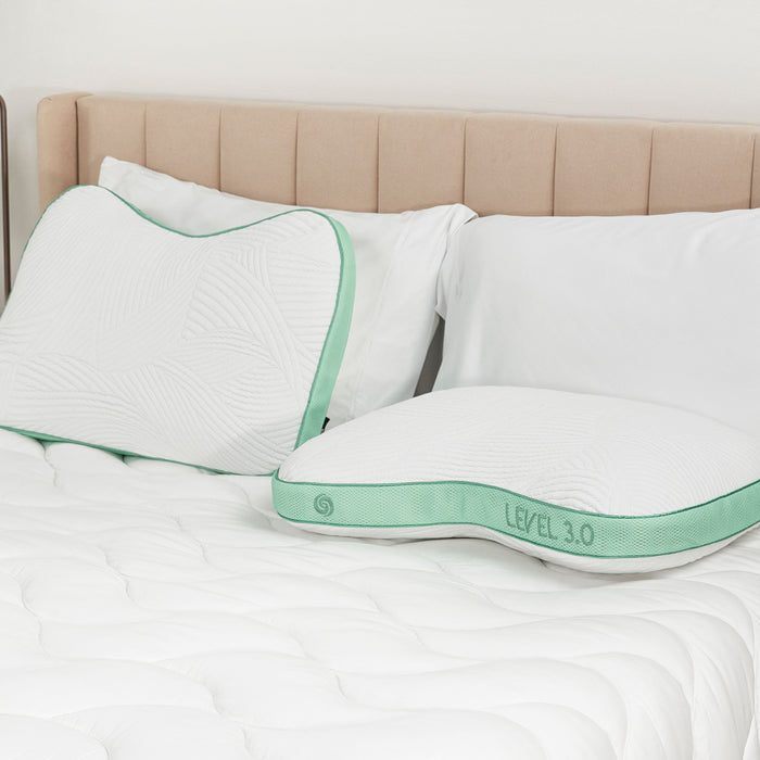 Bedgear Level Cuddle Curve Performance® Pillow – Firm Ergonomic Support with Dri-Tec Moisture-Wicking Cover