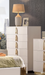 McFerran Home Furnishing B2001 Modern White & Gold Frame Bedroom Set - Bedplanet