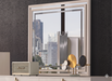 McFerran Home Furnishing B2001 Modern White & Gold Frame Bedroom Set - Bedplanet