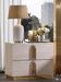 McFerran Home Furnishing B2001 Modern White & Gold Frame Bedroom Set - Bedplanet