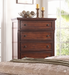 McFerran B608 Storage Sleigh Bedroom Set in Cherry - 2-Drawer Footboard and Bun Feet - Bedplanet