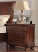 McFerran B608 Storage Sleigh Bedroom Set in Cherry - 2-Drawer Footboard and Bun Feet - Bedplanet