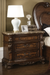 McFerran B7189 Queen Panel Bed in Cherry Oak - Victorian Style with Ash Burl Veneer - Bedplanet