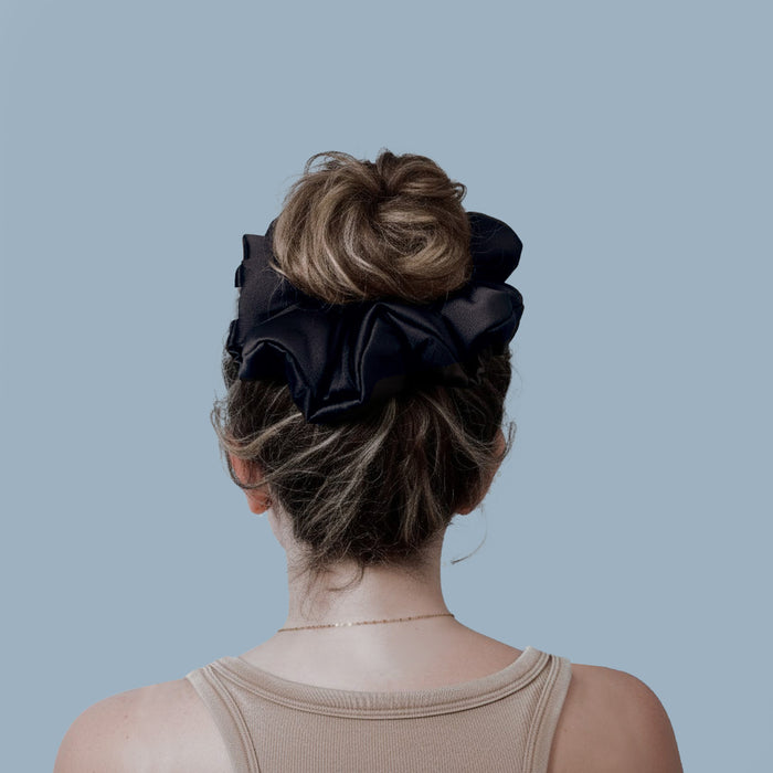 Hyper-Silk Plush Scrunchie in hair