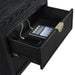 Brookmead Modern Bedroom Furniture Set – Wire-Brushed Black Finish with Fluted Texturing, Golden Demi-Lune Handles, and English Dovetail Craftsmanship - LasVegasFurnitureOnline.com
