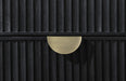 Brookmead Modern Bedroom Furniture Set – Wire-Brushed Black Finish with Fluted Texturing, Golden Demi-Lune Handles, and English Dovetail Craftsmanship - LasVegasFurnitureOnline.com