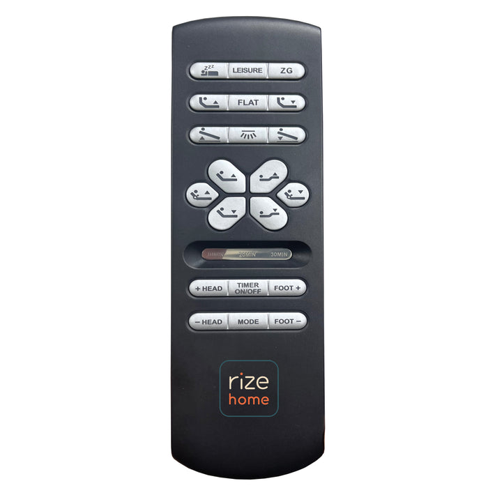 Rize Contemporary IV adjustable bed programmable wireless remote - Bedplanet