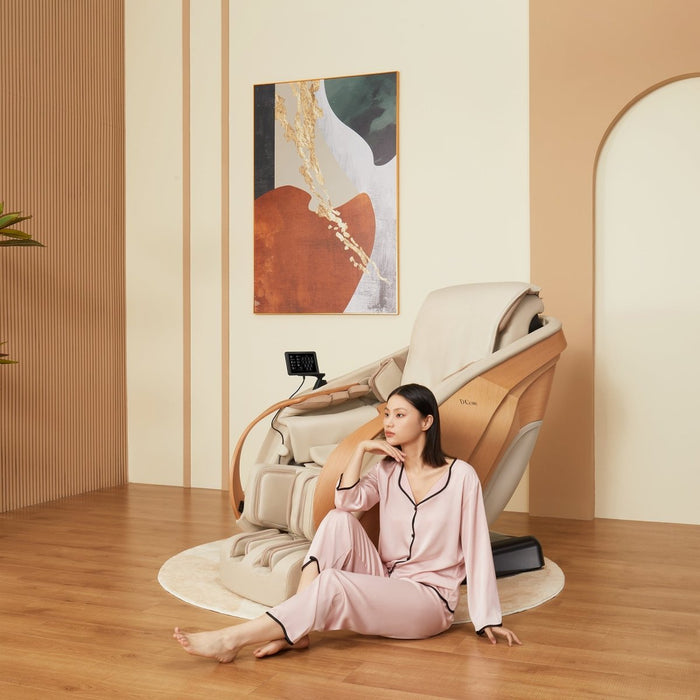 DCore 2 - Made in Japan Ultra Premium Massage Chair w/ Oak Side Panels - MassageChairPlanet.com