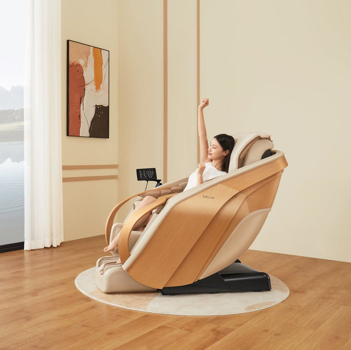 DCore 2 - Made in Japan Ultra Premium Massage Chair w/ Oak Side Panels - MassageChairPlanet.com