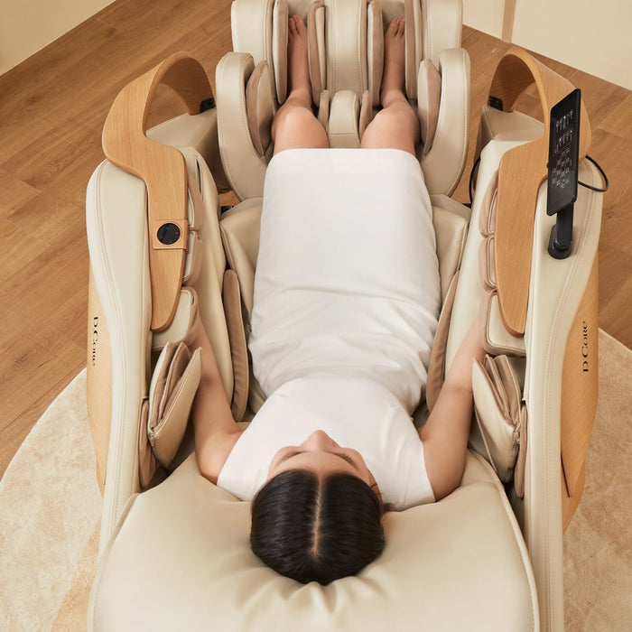 DCore 2 - Made in Japan Ultra Premium Massage Chair w/ Oak Side Panels - MassageChairPlanet.com