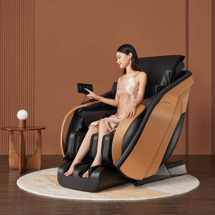DCore 2 - Made in Japan Ultra Premium Massage Chair w/ Oak Side Panels - MassageChairPlanet.com
