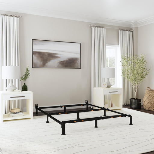 Rize EZ Bed Frame set up in a styled bedroom