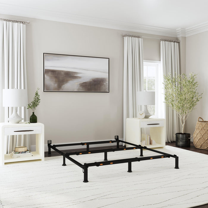 Rize EZ Bed Frame set up in a styled bedroom