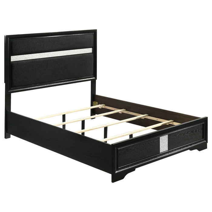 Coaster Fine Furniture Miranda Glam Bedroom Set – Textured Finish, Crystal Handles & Secret Jewelry Drawers - Bedplanet