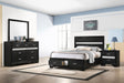 Coaster Fine Furniture Miranda Glam Bedroom Set – Textured Finish, Crystal Handles & Secret Jewelry Drawers - Bedplanet