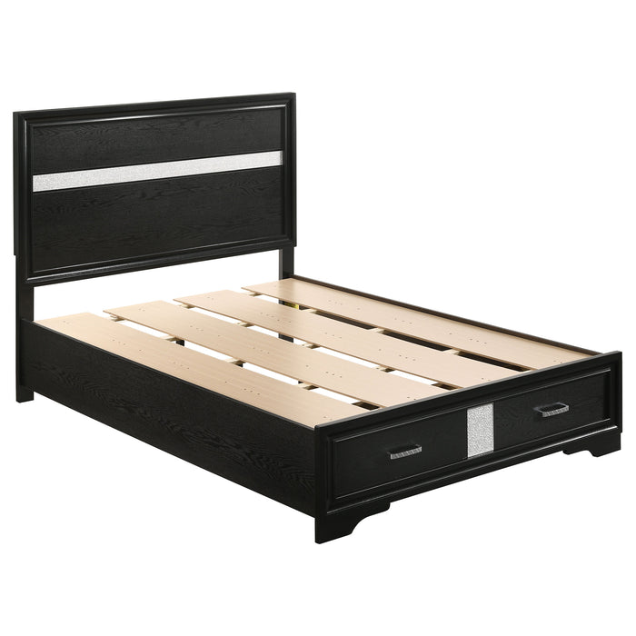 Coaster Fine Furniture Miranda Glam Bedroom Set – Textured Finish, Crystal Handles & Secret Jewelry Drawers - Bedplanet