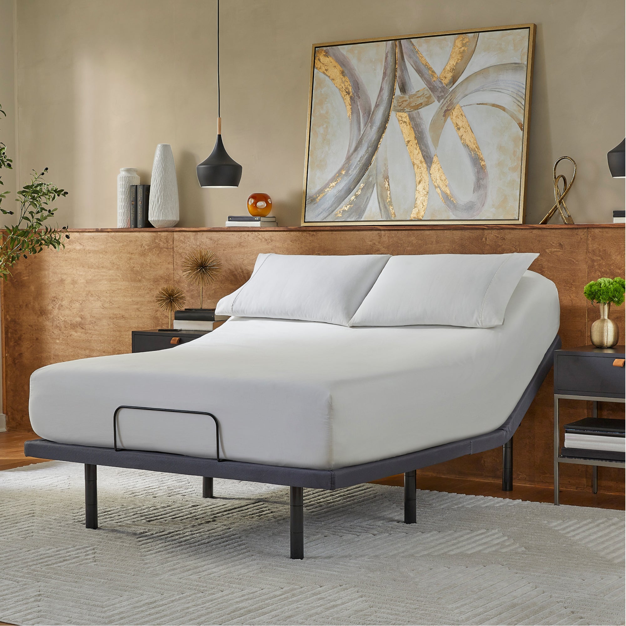 ヘッドスパベッド Serta baselogic™ Gold Head and Foot Adjustable Base with Massage & USB