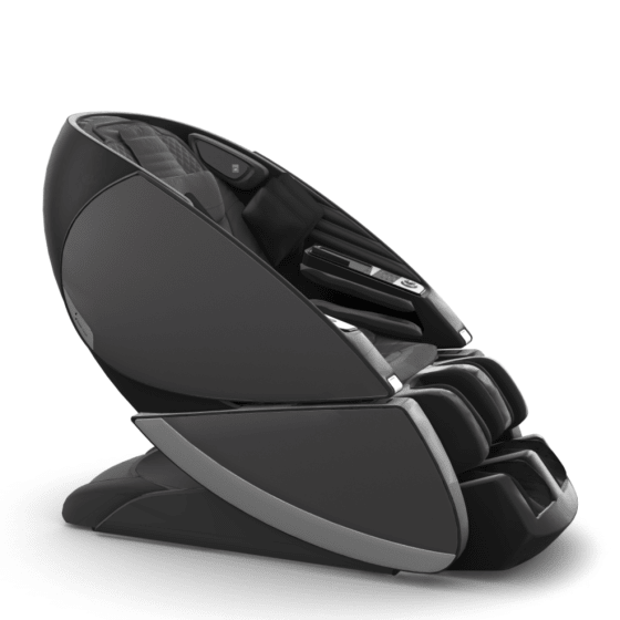 Human Touch Super Novo X Massage Chair in Gray Leather, Gray Metallic Vinyl