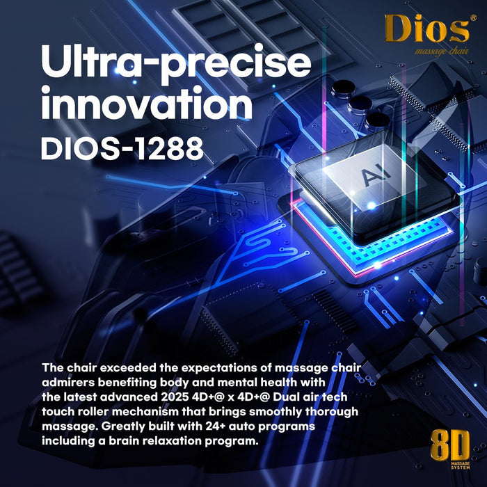 Kahuna Dios - 1288 8D AI Dual Air Tech Touch Roller SL - Track Massage Chair - MassageChairPlanet.com
