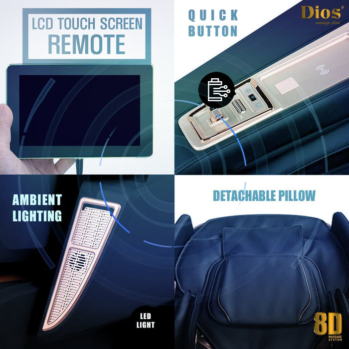 Kahuna Dios - 1288 8D AI Dual Air Tech Touch Roller SL - Track Massage Chair - MassageChairPlanet.com