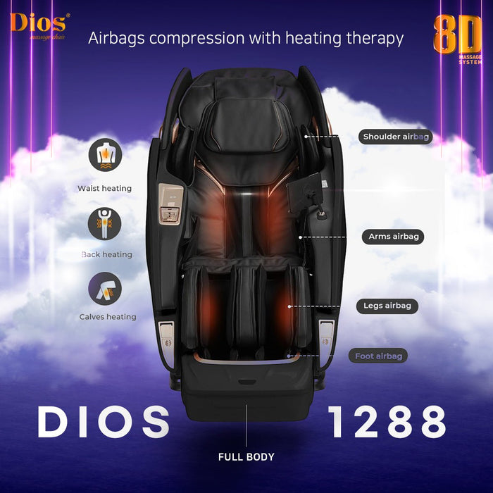 Kahuna Dios - 1288 8D AI Dual Air Tech Touch Roller SL - Track Massage Chair - MassageChairPlanet.com