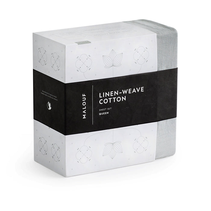 Malouf Linen-Weave Cotton Pillowcases