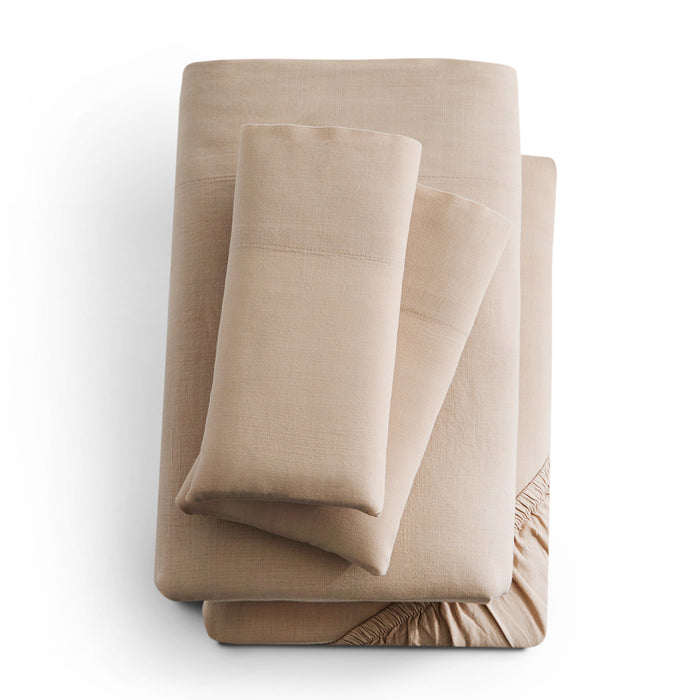 Malouf Linen-Weave Cotton Sheet Set