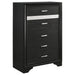 Coaster Fine Furniture Miranda Glam Bedroom Set – Textured Finish, Crystal Handles & Secret Jewelry Drawers - Bedplanet