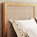 Naturepedic Arienzo Bed oak and rattan headboard