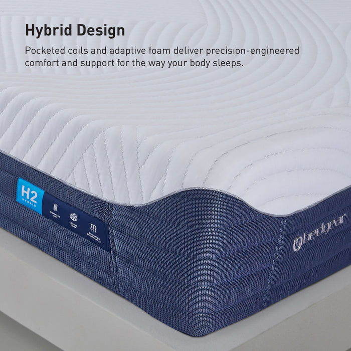 Bedgear H2 Performance® Mattress – Firm Hybrid with Ver-Tex Cooling Cover and Wrapped Coil Support