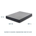 Serta Mattress Foundation standard profile dimensions, 9 inches high, shown in queen