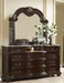 McFerran Home Furnishing B9500 Amber Dark Cherry Tufted Bedroom Set - Bedplanet