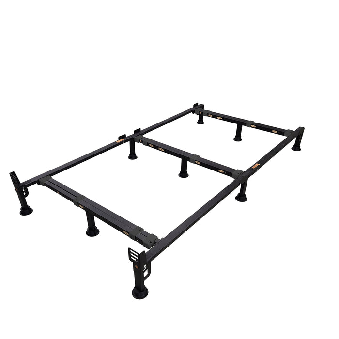 Rize EZ Bed Frame detail showing flip-up headboard brackets and glide legs