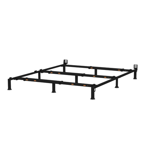 Rize EZ Bed Frame matte black adjustable steel frame, angled view