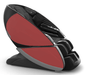 Human Touch Super Novo X Massage Chair in Black SofHyde, Red SofHyde